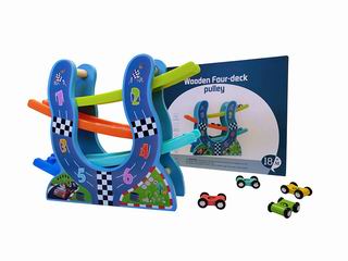 WOODEN SLIDE TRACK CAR,