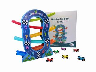 WOODEN SLIDE TRACK CAR,