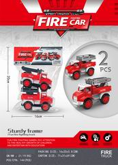 FRICTION FIRE TRUCK 2PCS,