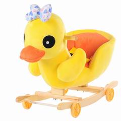 B/O WOODEN ROCKING DUCK W/MUSIC,