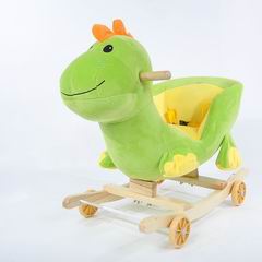 B/O WOODEN ROCKING DINOSAUR W/MUSIC,