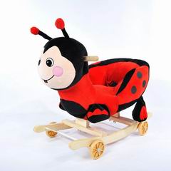 B/O WOODEN ROCKING LADYBIRD W/MUSIC,