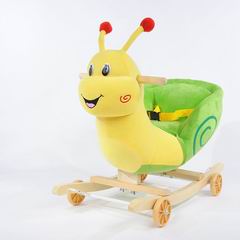 B/O WOODEN ROCKING SNAIL W/MUSIC,
