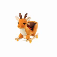 B/O WOODEN ROCKING DEER W/MUSIC,