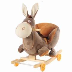 B/O WOODEN ROCKING DONKEY W/MUSIC,