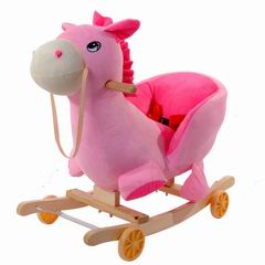 B/O WOODEN ROCKING HORSE W/MUSIC,