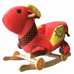 B/O WOODEN ROCKING GOAT W/MUSIC,