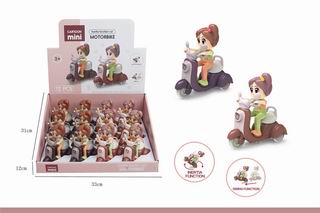 CARTOON FRICTION MOTORBIKE 12PCS,