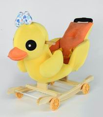 B/O WOODEN ROCKING DUCK W/MUSIC,