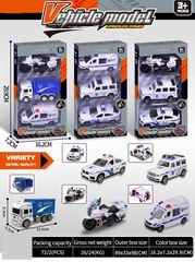 FRICTION POLICE CAR 3PCS,