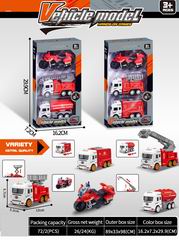 FRICTION FIRE TRUCK 3PCS,