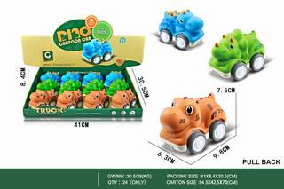 PULL BACK DINOSAUR CAR 12PCS,