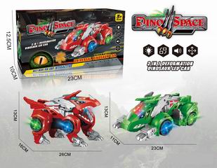 B/O DEFORMATION DINOSAUR CAR W/LIGHT & MUSIC,