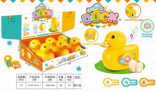 LAY EGGS DUCK W/LIGHT & MUSIC 6PCS,