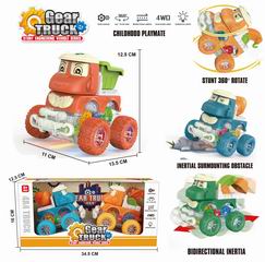 FRICTION GEAR STUNT CAR W/LIGHT,