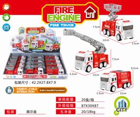 FRICTION FIRE TRUCK 12PCS,