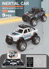 FRICTION POLICE CAR 9PCS,