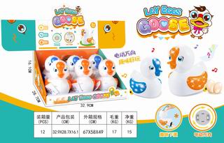 LAY EGGS GOOSE W/LIGHT & MUSIC 6PCS,