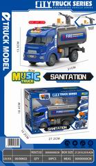 FRICTION SANITATION TRUCK SET W/LIGHT & MUSIC,