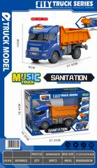 FRICTION SANITATION TRUCK SET W/LIGHT & MUSIC,