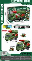FRICTION MILITARY TRUCK SET W/LIGHT & MUSIC,