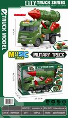 FRICTION MILITARY TRUCK SET W/LIGHT & MUSIC,
