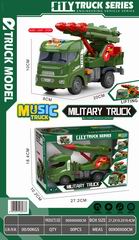 FRICTION MILITARY TRUCK SET W/LIGHT & MUSIC,