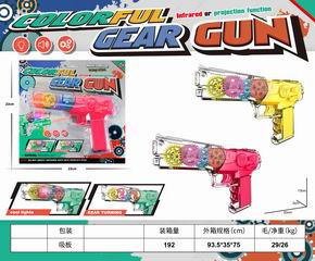 FRICTION GEAR GUN W/LIGHT & MUSIC,