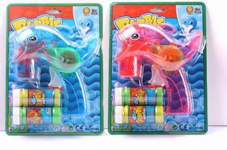 FRICTION BUBBLE GUN W/LIGHT,