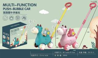 PUSH BUBBLE CAR W/LIGHT,