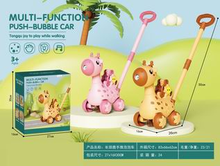 PUSH BUBBLE CAR W/LIGHT,