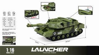 1:16 FRICTION TANK W/LIGHT & SOUND,