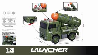 1:20 FRICTION MILITARY TRUCK W/LIGHT & SOUND,