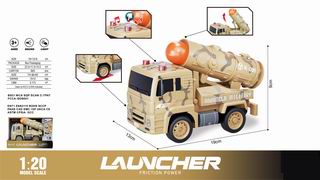 1:20 FRICTION MILITARY TRUCK W/LIGHT & SOUND,