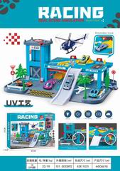 DIE-CAST RACING PARKING BUILDING W/LIGHT & MUSIC,