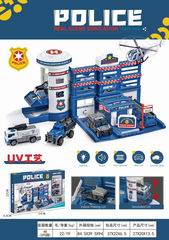 DIE-CAST POLICE PARKING BUILDING,