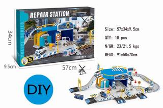 DIE-CAST PARKING LOT SET,