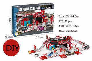 DIE-CAST PARKING LOT SET,