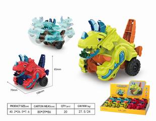 FRICTION DEFORMATION DINOSAUR 10PCS,
