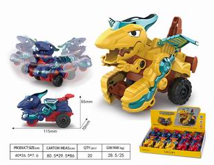 FRICTION DEFORMATION DINOSAUR 10PCS,