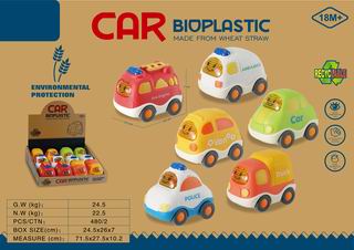 SLIDE CARTOON CAR 12PCS,