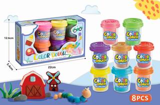 COLOR DOUGH SET 8CANS,