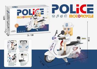 B/O POLICE MOTORCYCLRE W/LIGHT & MUSIC,
