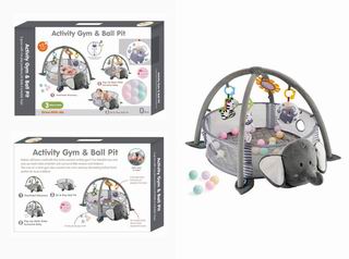 ACTIVITY GYM & BALL PIT W/MUSIC & 30PCS BALL,