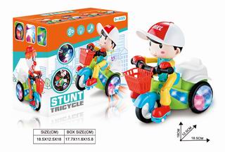 B/O STUNT TRICYCLE W/LIGHT & MUSIC,