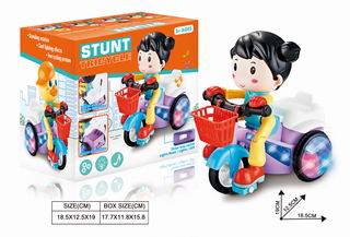 B/O STUNT TRICYCLE W/LIGHT & MUSIC,