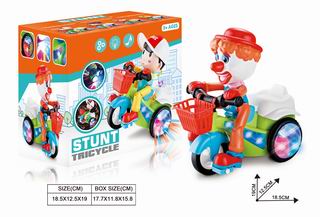 B/O STUNT TRICYCLE W/LIGHT & MUSIC,