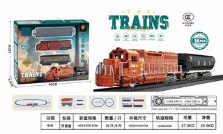 B/O TRACK TRAIN W/SOUND 18PCS,