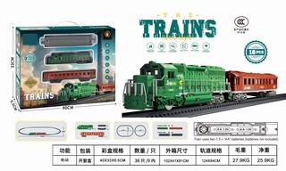 B/O TRACK TRAIN W/SOUND 18PCS,