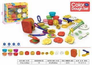 COLOR DOUGH SET 19PCS,